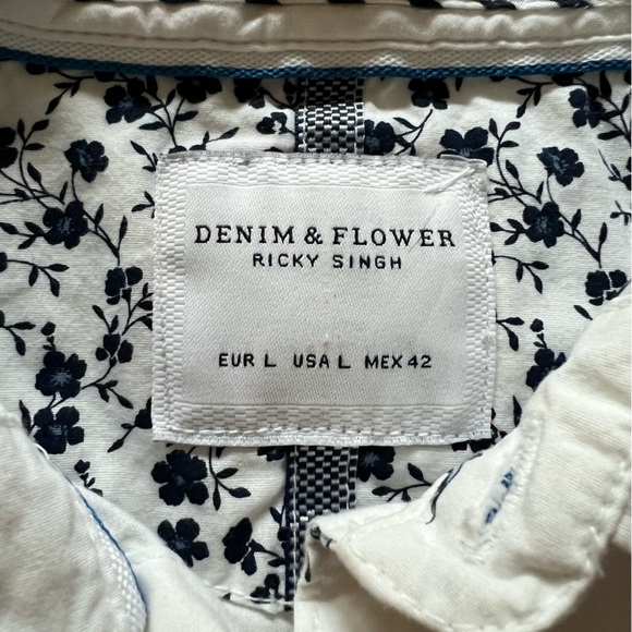 Denim & Flower Men’s Short Sleeve Button Down - Picture 2 of 2